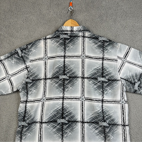 South Pole Shirt Mens Size XL Gray Loose Baggy Button Down Loop Collar Vintage - Picture 4 of 16